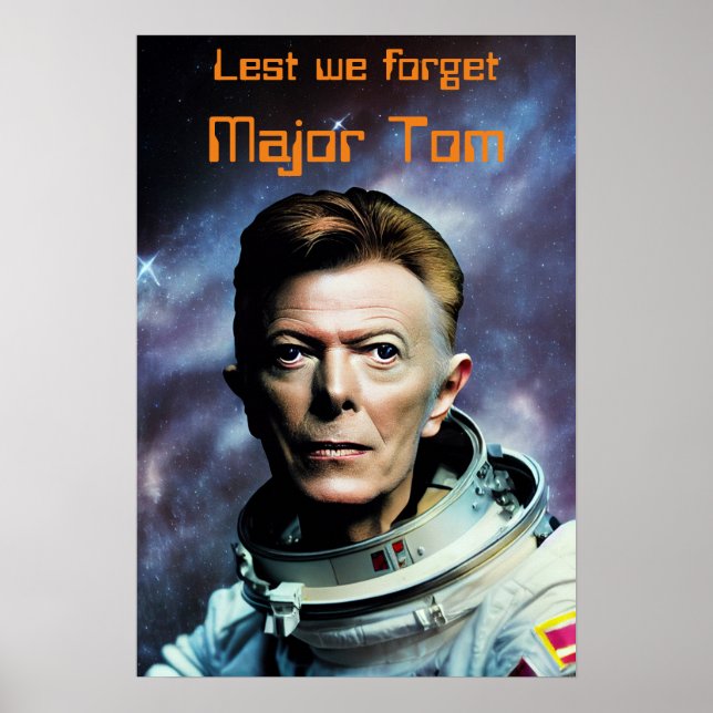 Major Tom Bowie Starman Poster (Framsidan)