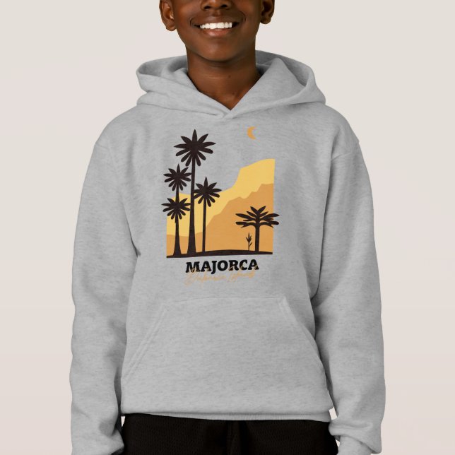 Majorca Travel Hoodie T Shirt (Framsida)