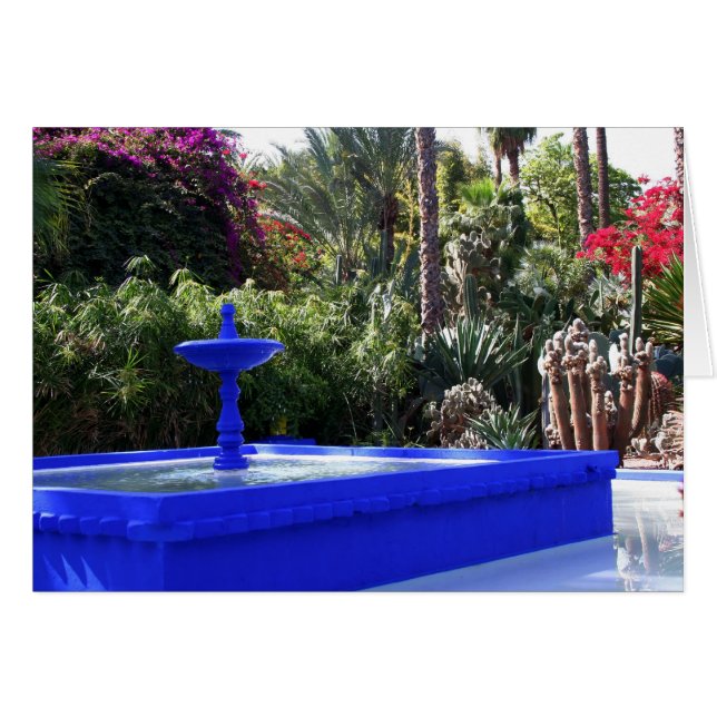 Majorelle trädgård hälsningskort (Framsidan Horizontal)