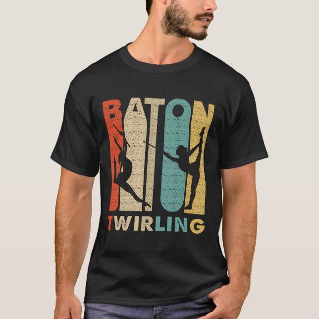 Majorette Baton Twirling Gift T Shirt (Framsida)