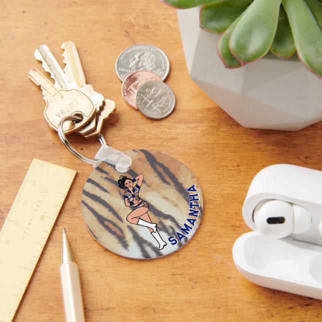 Majorette/ Dancer Blue Tiger #2 Nyckelring (Skrivbord)