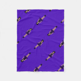 Majorette/ Dancer Fleece Blanket Black & Grape