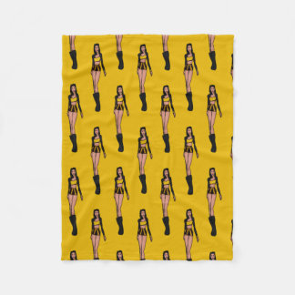 Majorette/ Dancer Fleece Blanket Black & Guld