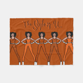 Majorette/ Dancer Fleece Blanket Burnt Orange
