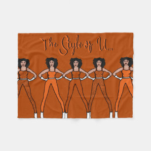 Majorette/ Dancer Fleece Blanket Burnt Orange
