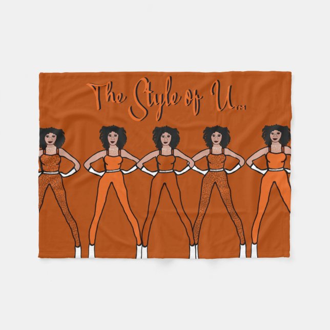 Majorette/ Dancer Fleece Blanket Burnt Orange (Framsidan (Horisontell))