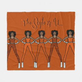 Majorette/ Dancer Fleece Blanket Burnt Orange 2
