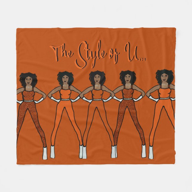 Majorette/ Dancer Fleece Blanket Burnt Orange 2 (Framsidan (Horisontell))