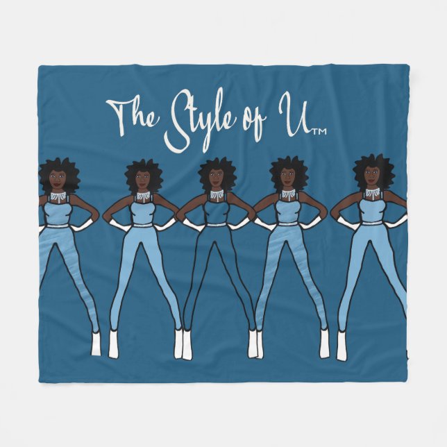 Majorette/ Dancer Fleece Blanket Denim (Framsidan (Horisontell))