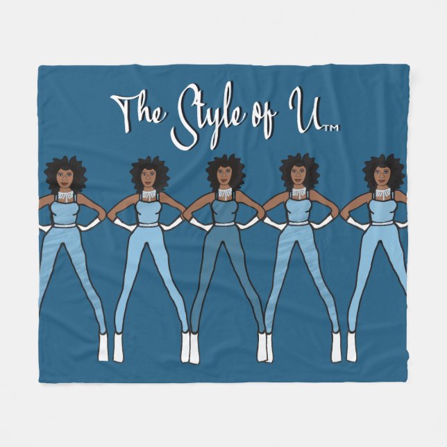 Majorette/ Dancer Fleece Blanket Denim 2 (Framsidan (Horisontell))