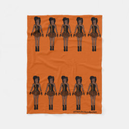 Majorette/ Dancer Fleece Blanket Orange