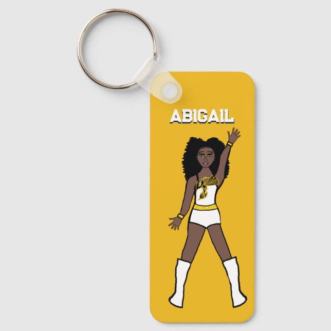 Majorette/ Dancer Keychain Gult Hornet A Nyckelring (Framsida)