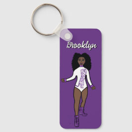 Majorette/ Dancer Keychain Lila Tiger A Nyckelring