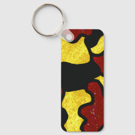 Majorette/ Dancer Keychain Red Yellow Camo Nyckelring