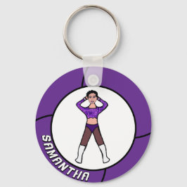 Majorette/ Dancer Lila & Black #2 Nyckelring