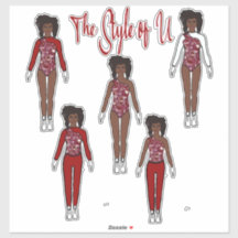 Majorette/Dancer Quick Change Stickers (Berry)