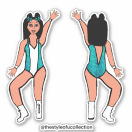 Majorette / Dancer Stickers Aqua Spark #2 Klistermärken