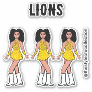 Majorette/Dancer Stickers Guld Lejon B Klistermärken
