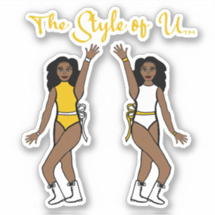 Majorette / Dancer Stickers Gult Ribbon Klistermärken