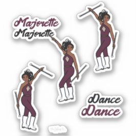 Majorette / Dancer Stickers Mahogany 3 Klistermärken