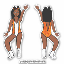 Majorette / Dancer Stickers Orange Spark #1 Klistermärken