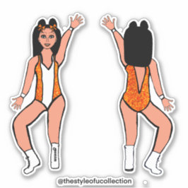 Majorette / Dancer Stickers Orange Spark #2 Klistermärken