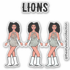Majorette/Dancer Stickers Silver Lejon B Klistermärken