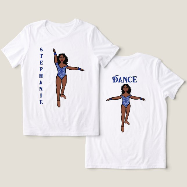 Majorette/ Dancer Tee Blue Animal (Design fram och bak)