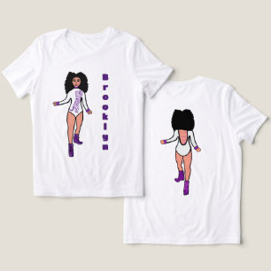 Majorette/ Dancer Tee White Lila Tiger B