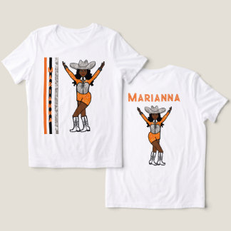 Majorette/ Dancer Westerna Silver-Orangen T Shirt