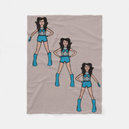 Majorette/Dansare Flanellfilt Turkos Fleecefilt