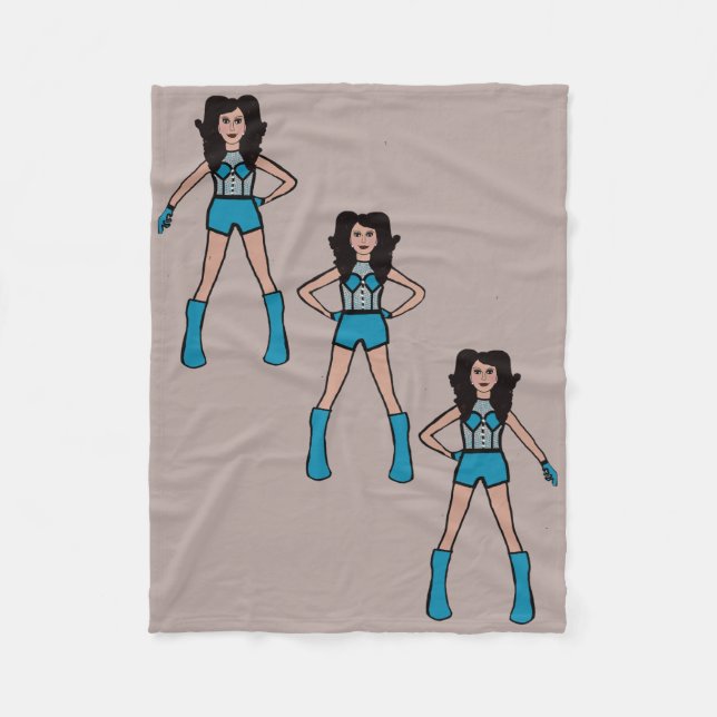Majorette/Dansare Flanellfilt Turkos Fleecefilt (Framsidan)