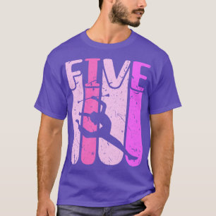 Majorette Girl 5th Birthday Baton Twirling T Shirt