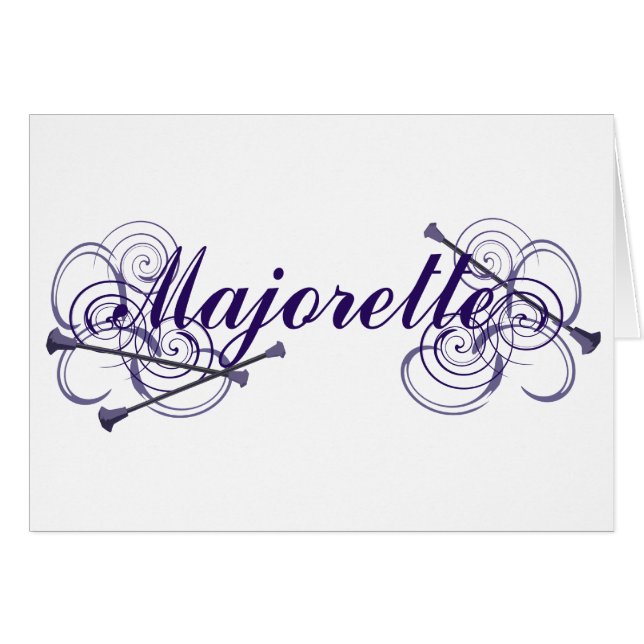 Majorette Hälsningskort (Framsidan Horizontal)