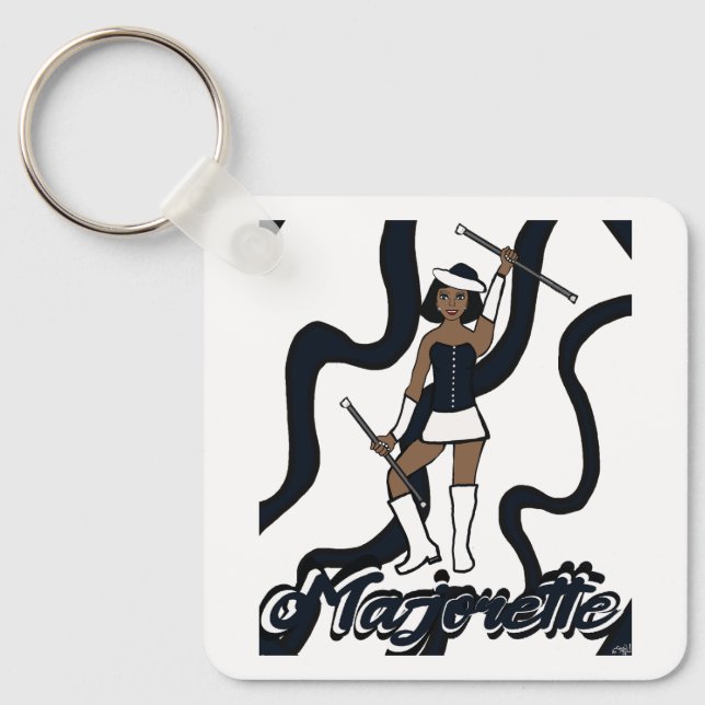 Majorette Keychain/ Black Nyckelring (Framsida)