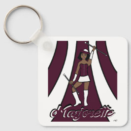 Majorette Keychain/ Burgundy Nyckelring