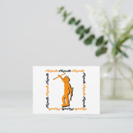 Majorette Notecard #2 (Orange Black White) Anteckningskort