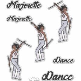 Majorette Stickers (vit romb) Klistermärken
