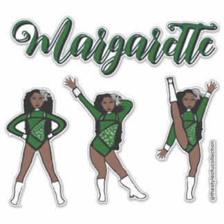 Majorette Tri- Pose / Green Diamond # 1 Klistermärken