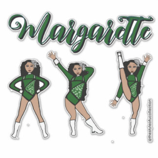 Majorette Tri- Pose / Green Diamond # 2 Klistermärken