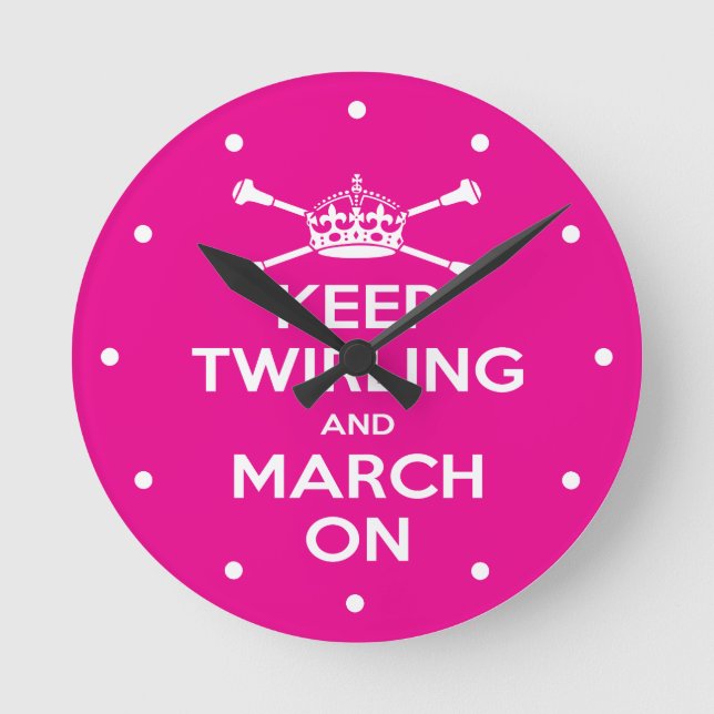 Majorettes Clock Rund Klocka (Framsida)