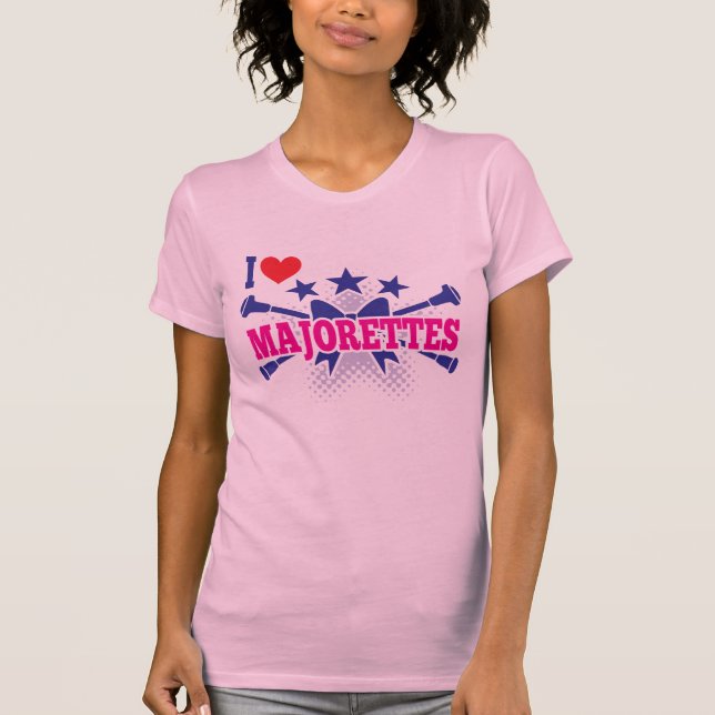 Majorettes, i Kärlek Majorettes, korsade batonger Tee (Framsida)