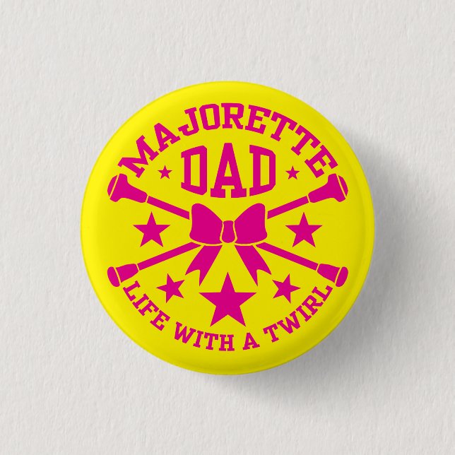 Majorettes Majorette Pappa Badge Knapp (Framsida)