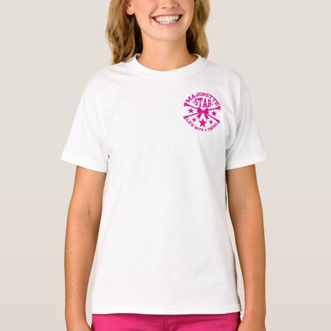 Majorettes, Majorette Star, korsade batonger Tee Shirt (Framsida)