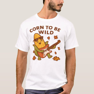 Majs att vara vild � Rockin� höst majskolv Illustr T Shirt