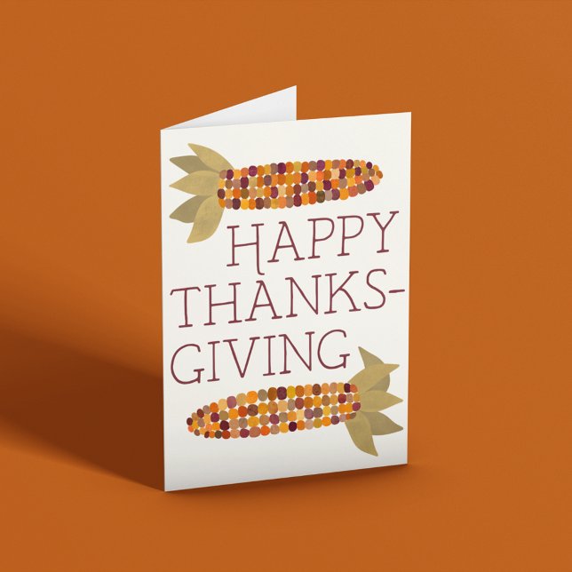 Majs eller Indiska Maj Happy thanksgiving Kort (Skapare uppladdad)
