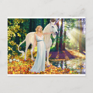 Majs och Unicorn-vykort Vykort
