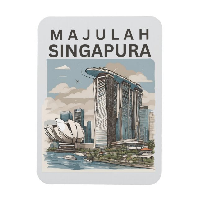 Majulah Singapore Magnet (Vertikal)