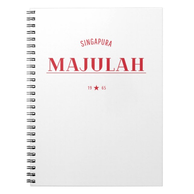 Majulah Singapura-firande  Anteckningsbok (Framsidan)