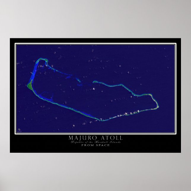 Majuro Afee Marshall Islands Satellite Poster Kart (Framsidan)